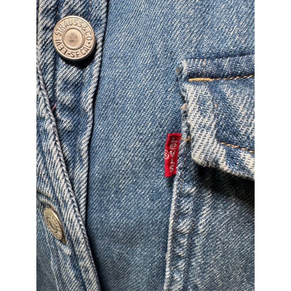 Levis Flynn‎ Western Dress Womens XL Blue Denim Long Sleeves Button Front - Picture 2 of 16